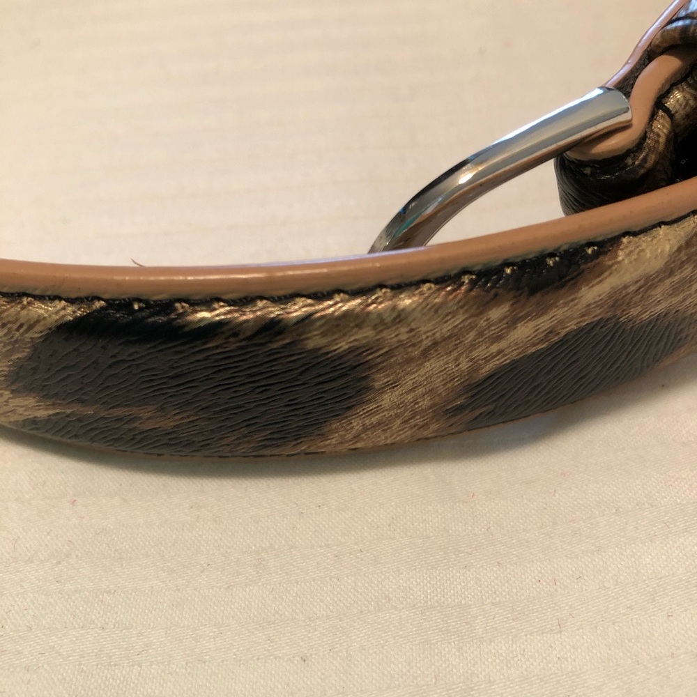 SNAKESKIN GOLDEN BRONZE GENUINE LEATHER BELT S